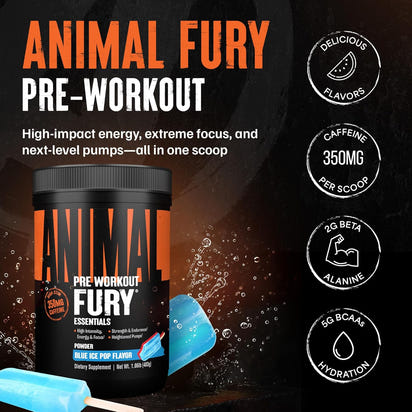 Animal Fury Pre-Workout: Blue Ice Pop™